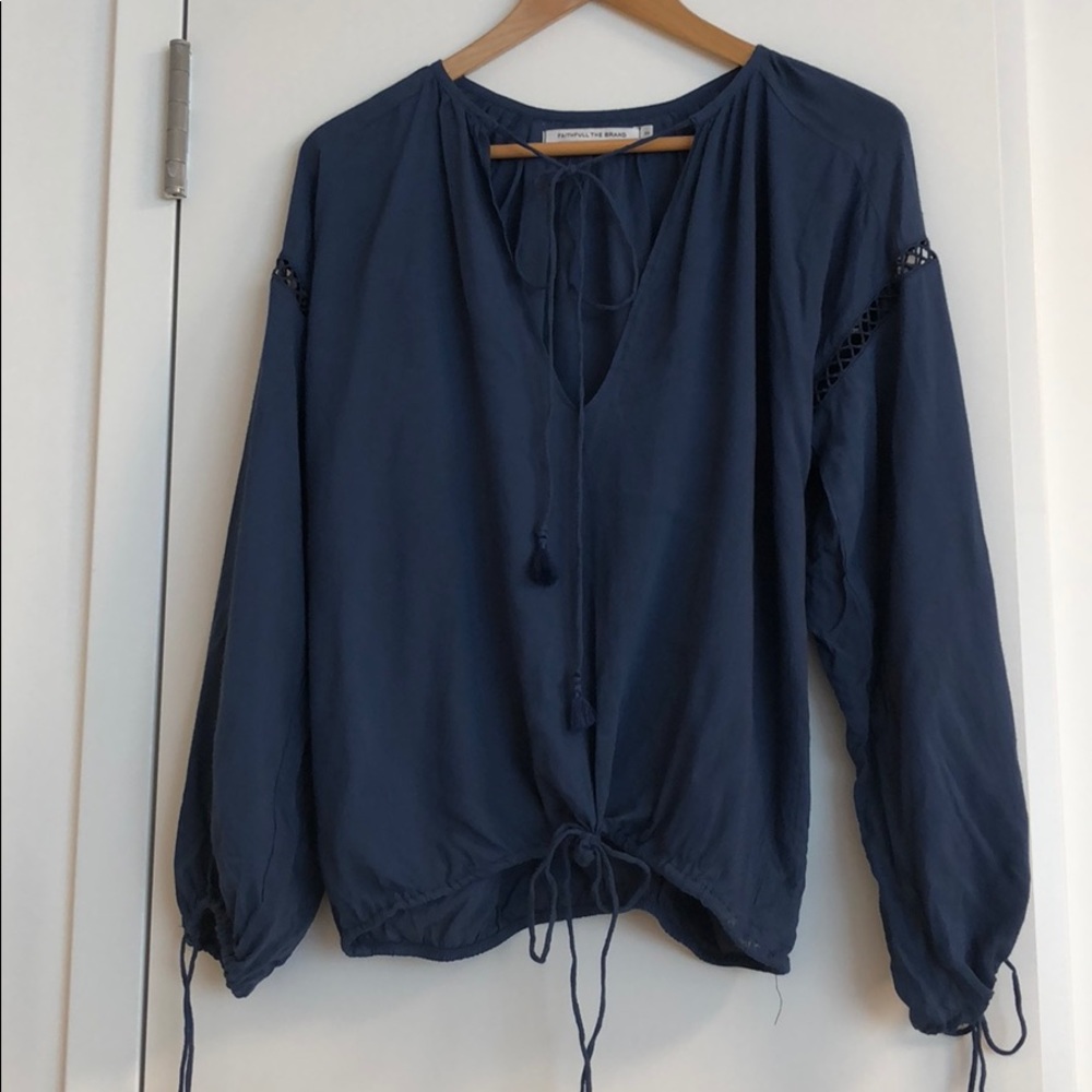 Faithfull the brand navy top